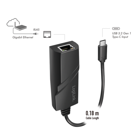 --> RJ45 1000Mbps Adapter- LogiLink UA0238A