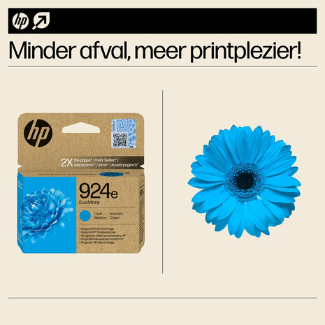 HP No.924e Cyaan EvoMore 800 pagina`s (Origineel)