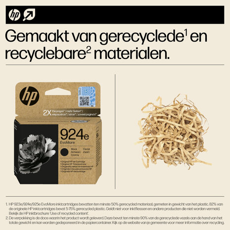 HP No.924e Zwart EvoMore 1.000 pagina`s (Origineel)