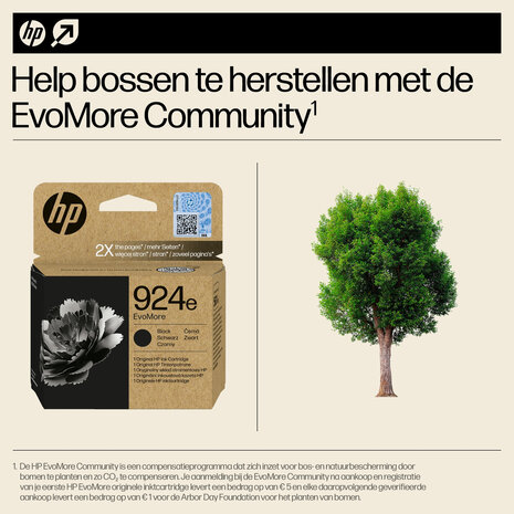 HP No.924e Zwart EvoMore 1.000 pagina`s (Origineel)