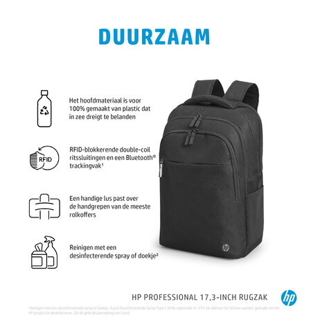 Tas 17,3" HP Professional Backpack Zwart