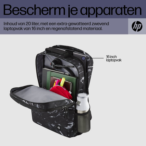 Tas 15,6" HP Campus XL Backpack Marble Stone