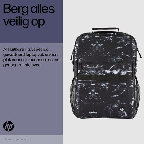 Tas 15,6" HP Campus XL Backpack Marble Stone