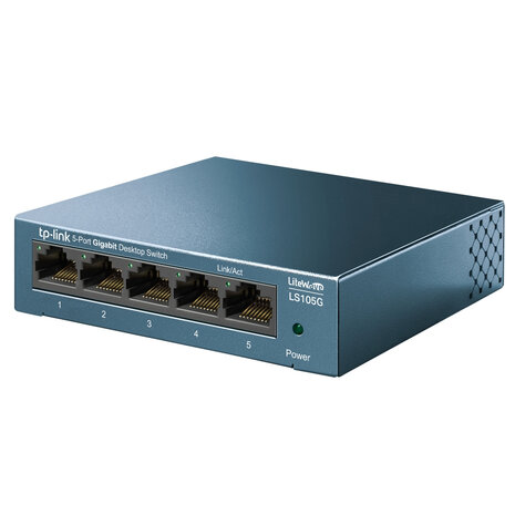 TP-Link LiteWave 5Port 1Gb Metalen behuizing.