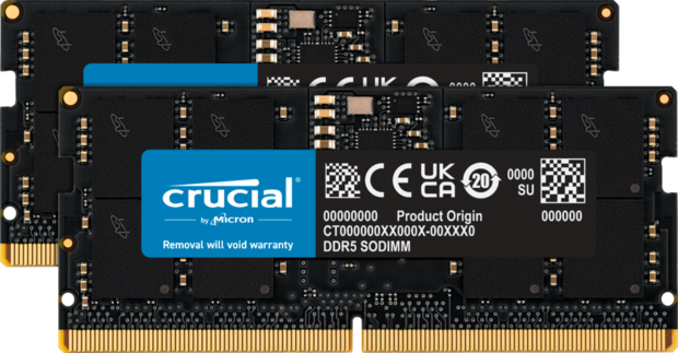 SODIMM 64GB DDR5/5600 CL46 (2x 32GB) Crucial