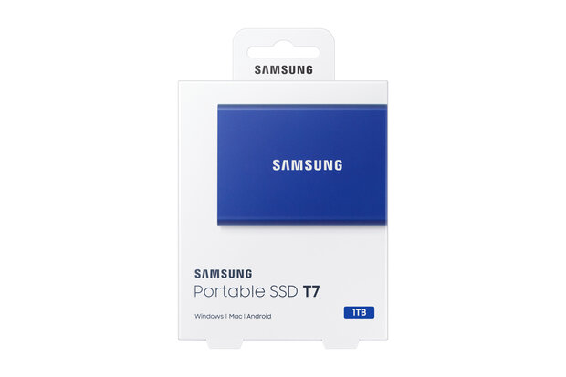 1TB Samsung T7 NVMe/Blauw/USB-C/1050/1000