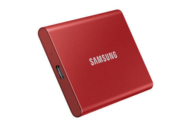 500GB Samsung T7 NVMe/Rood/USB-C/1050/1000