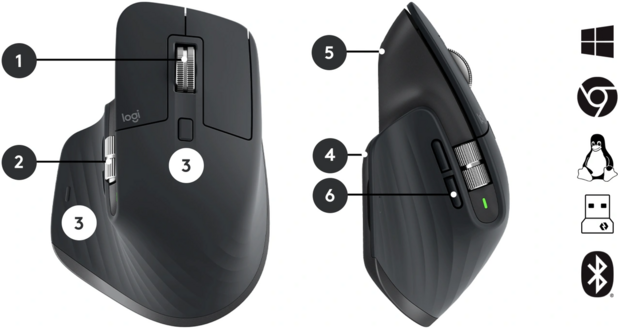 DT Logitech MX Keys for Business Gen2 Graphite