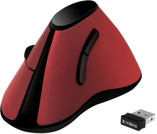 Logilink Ergonomisch Vertikaal Optical USB Rood Wireless