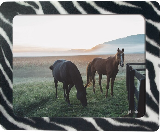 Mousepad LogiLink zebra design fotolijstje 230x190