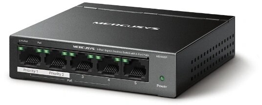 MERCUSYS 5Port 1Gbps (4xPoE+) MS105GP