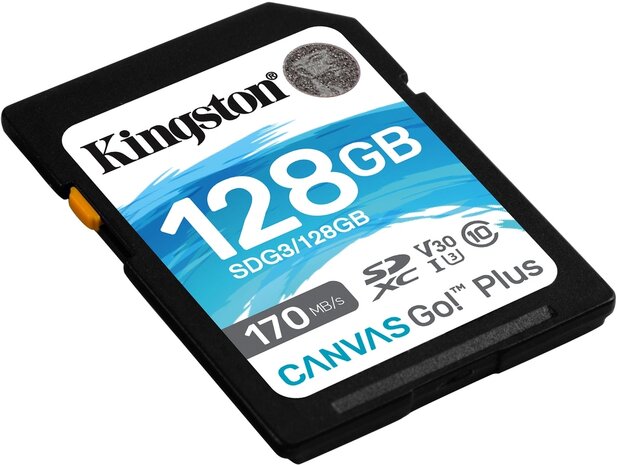 SDXC Card 128GB Kingston U3 V30 Canvas Go! Plus