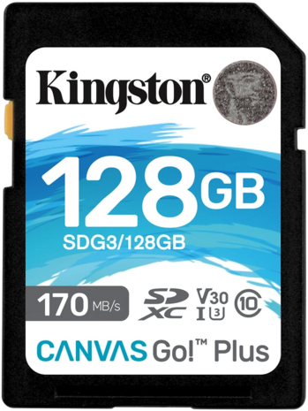 SDXC Card 128GB Kingston U3 V30 Canvas Go! Plus