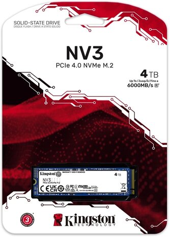 4TB M.2 PCIe NVMe Kingston NV3 6000/5000