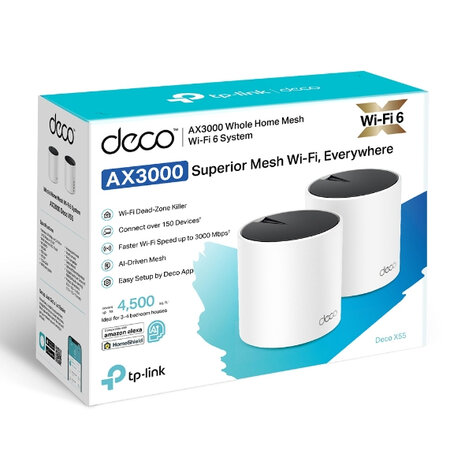 TP-Link Deco X55 3000Mbps Gigabit set van 2.