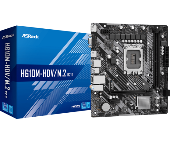 ASRock 1700 H610M-HDV/M.2 R2.0 - DDR4/M.2/DP/HDMI/VGA