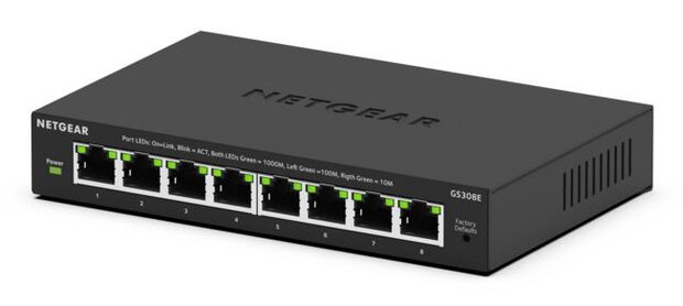 Netgear 8 Poort ProSafe GS308Ev4 1Gbps