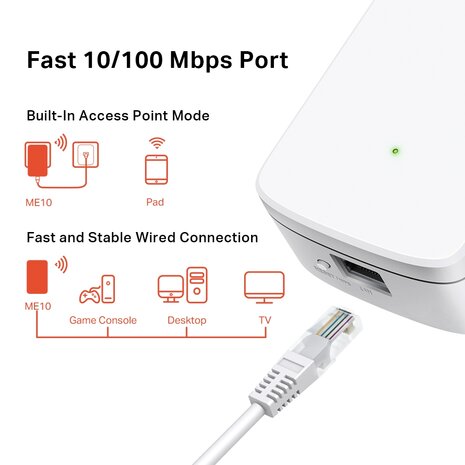 Extender MERCUSYS ME10 N300 100Mbps