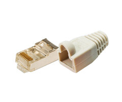 Patchstekker RJ45 Cat5e Shielded 10st LogiLink Grijs