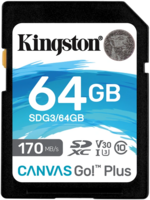 SDXC Card 64GB Kingston U3 V30 Canvas Go! Plus